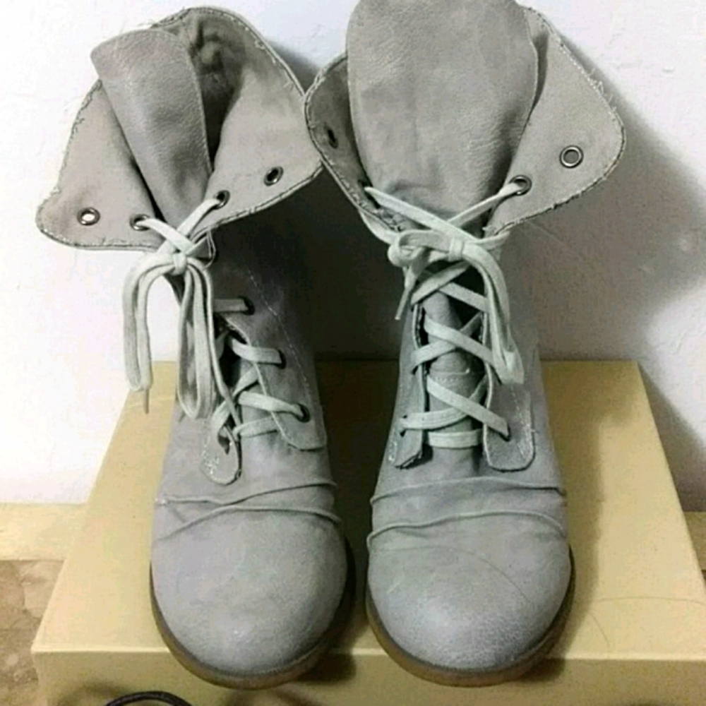 Beige ankle women's boots